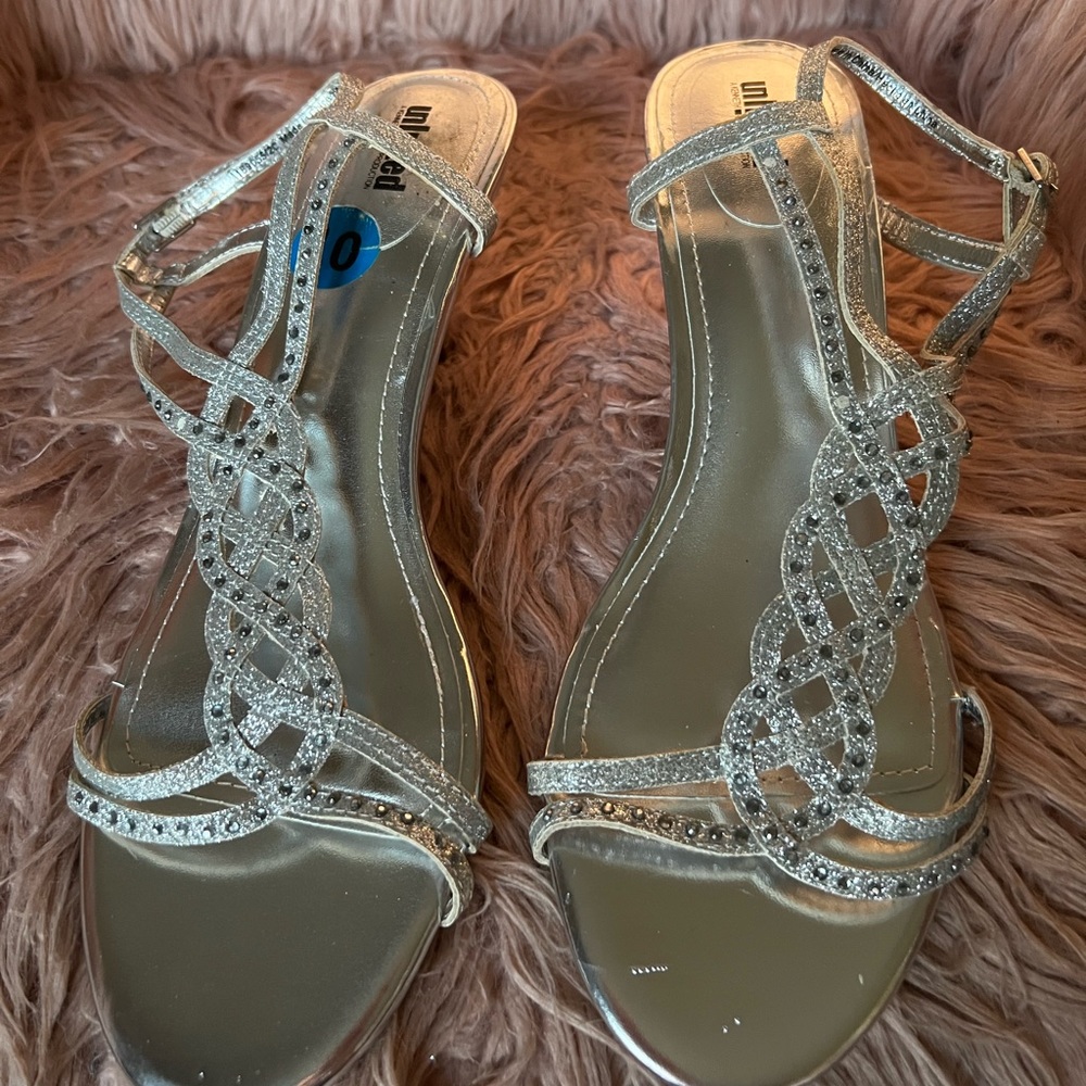 Silver short heels